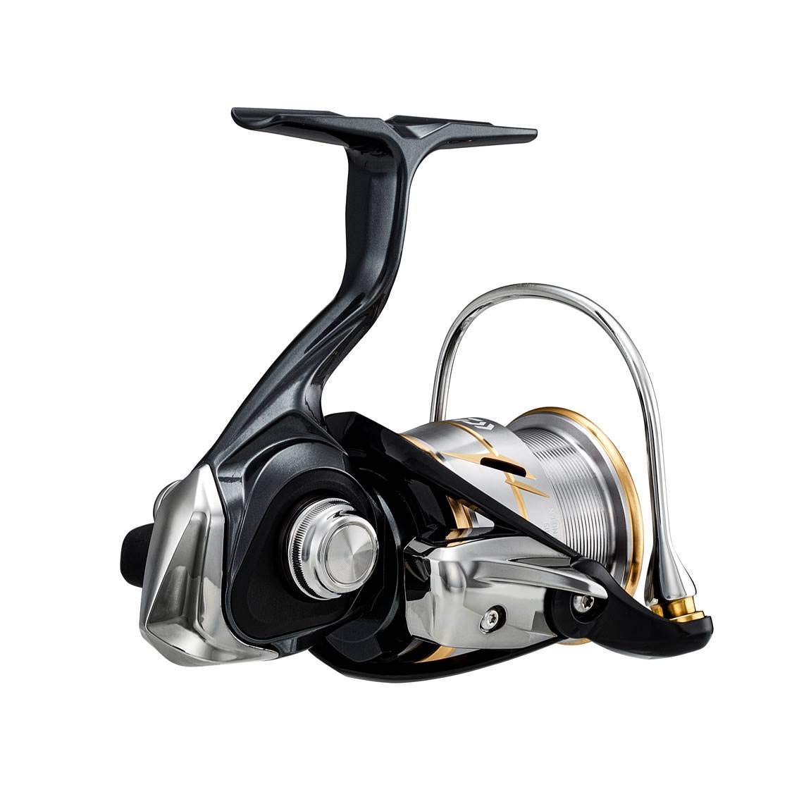 Daiwa LT2500S-XH side view highlights the slim, balanced reel design.