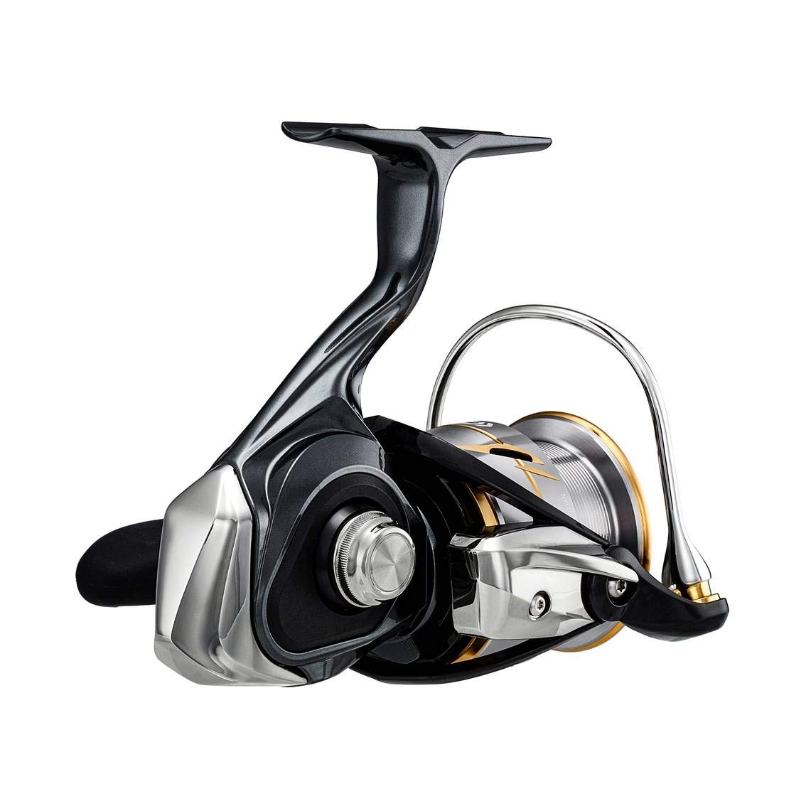 Daiwa LT3000-XH Luvius reel side view shows slim profile and balanced weight.