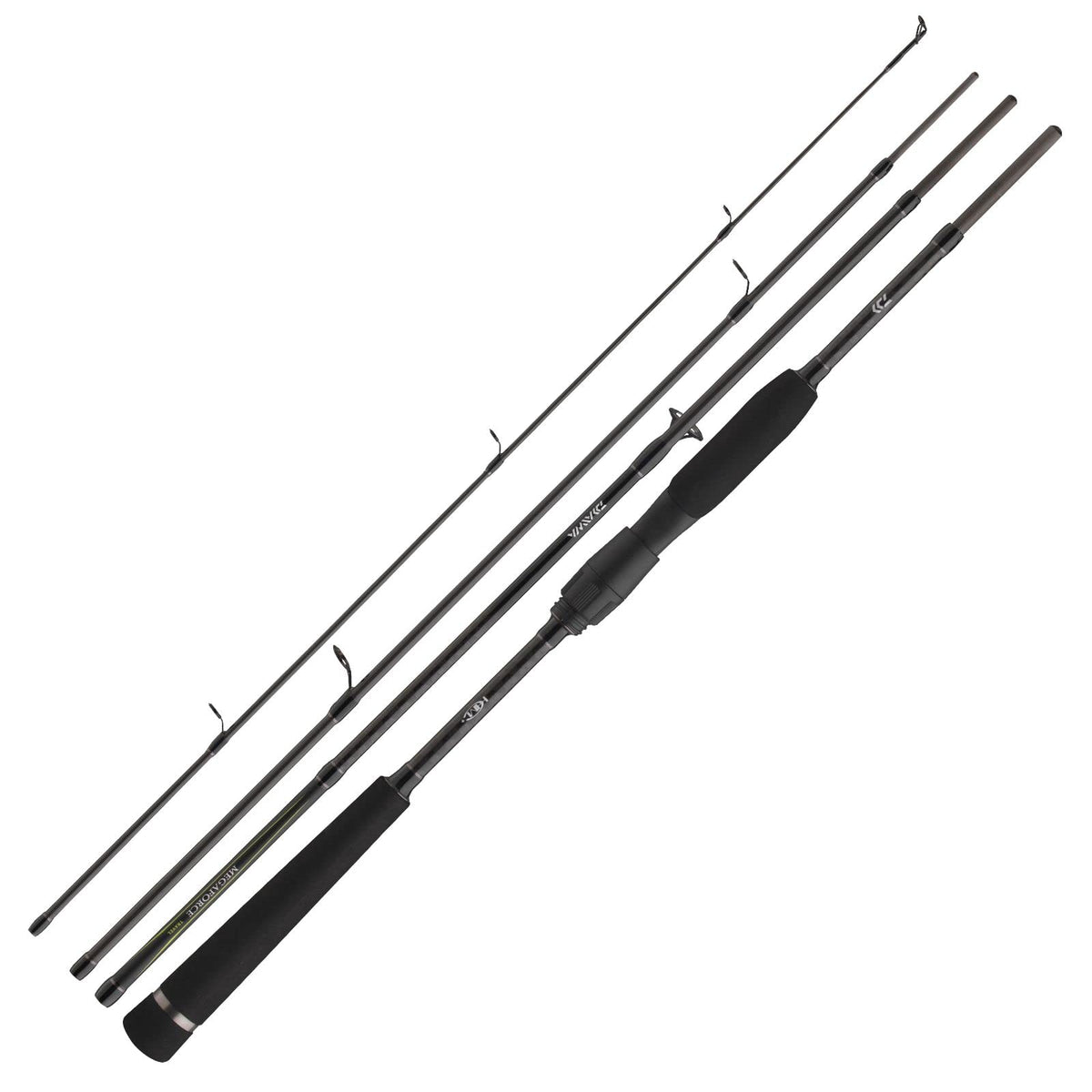 Daiwa Megaforce Travel rod assembled shows compact travel performance for on-water fishing
