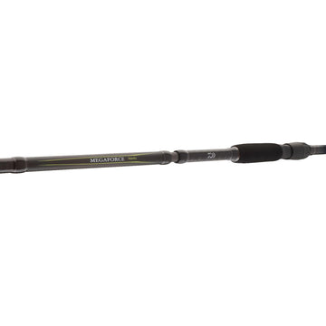 DAIWA Megaforce Travel Rod packed in luggage for travel-friendly casting.