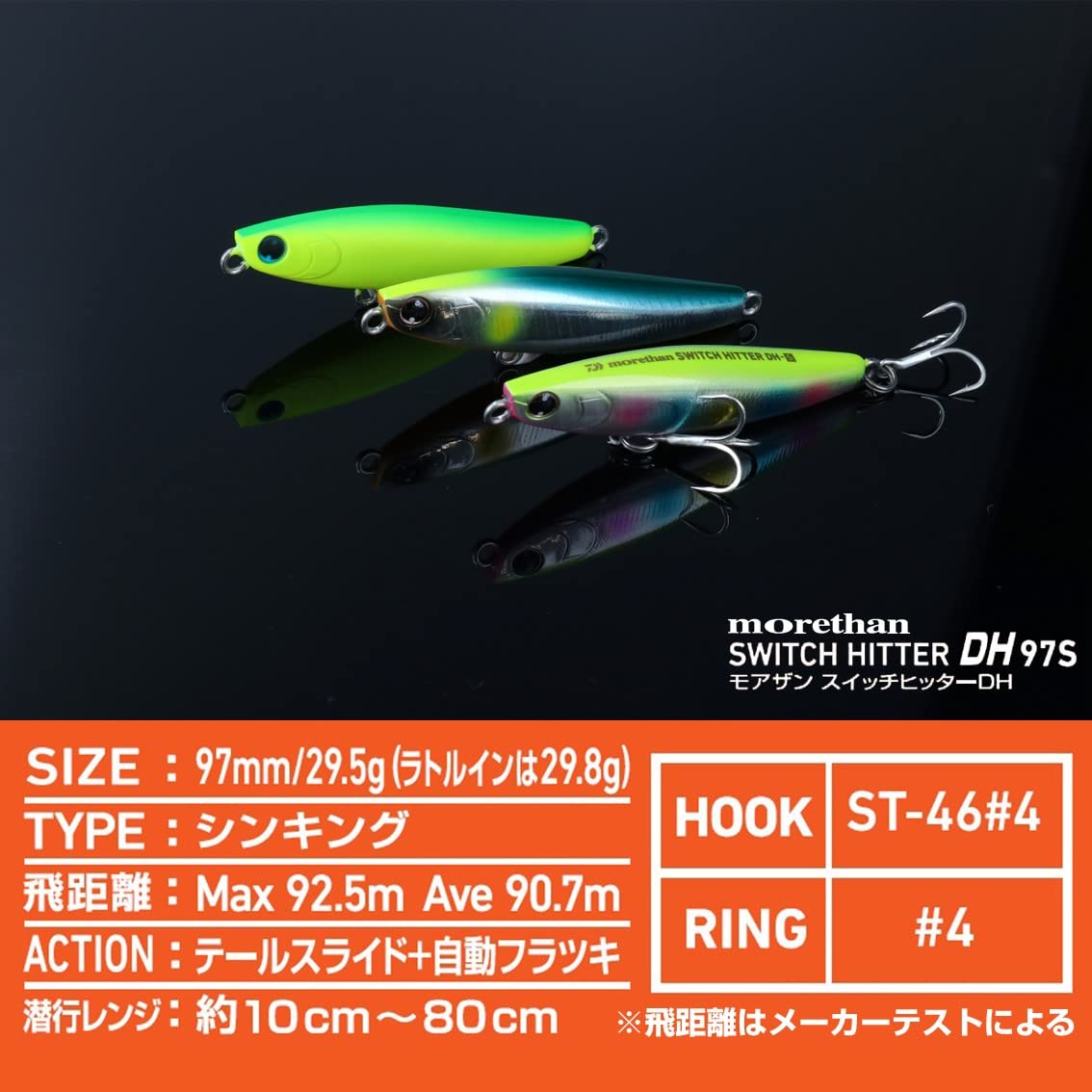Distance focused lure ready for rivers, beaches, and surf environments.
