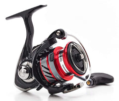 Daiwa Ninja LT 6000 in hand demonstrates ergonomic grip for extended sessions.