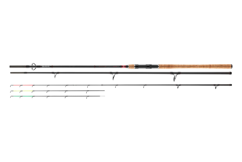 Daiwa Ninja X Feeder 390XH full rod view showing slim carbon blank for long casts.