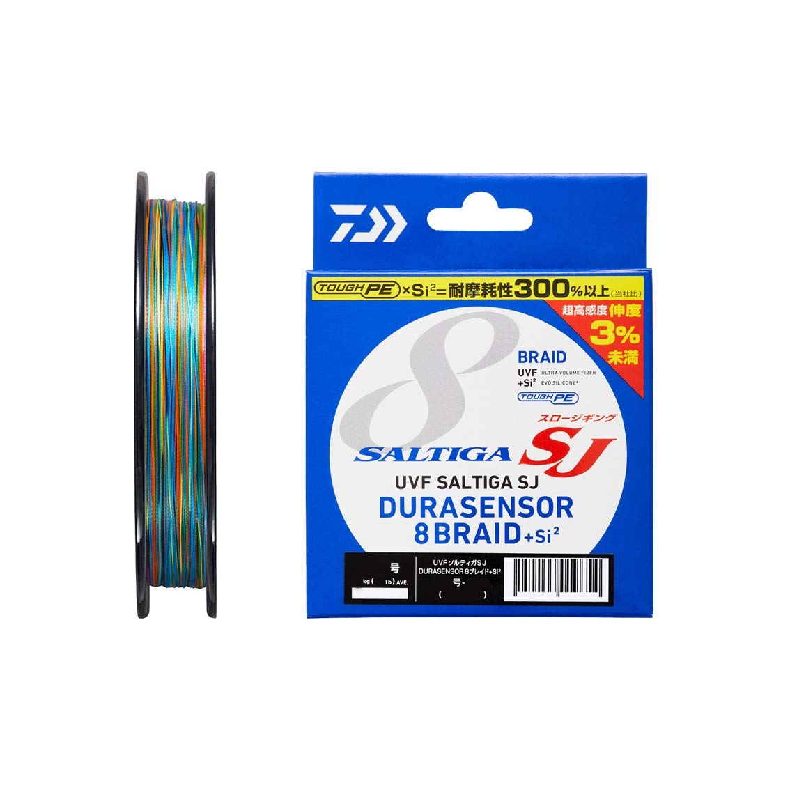 Daiwa PE Line UVF Saltiga SJ Dura Sensor x8 0.8, 600m, blue color marking