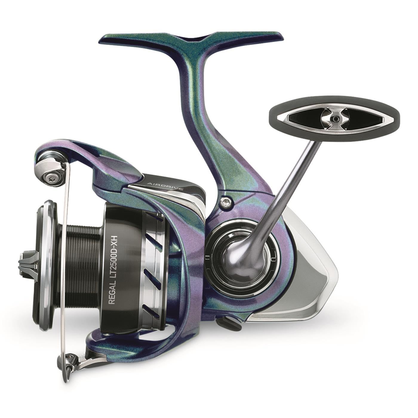 Daiwa Regal LT front view showcases AIR ROTOR for balance and sensitivity.
