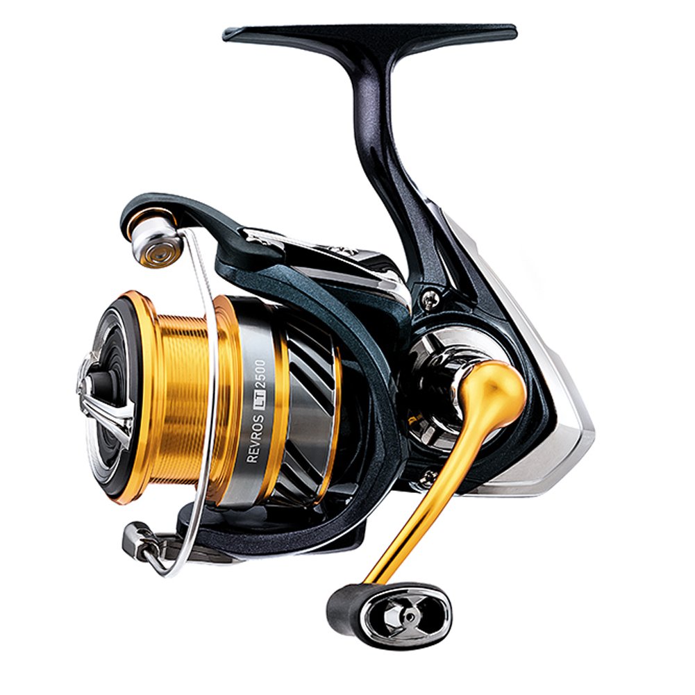 Daiwa Revros LT spinning reel blue highlights lightweight LT concept for smooth retrieves.