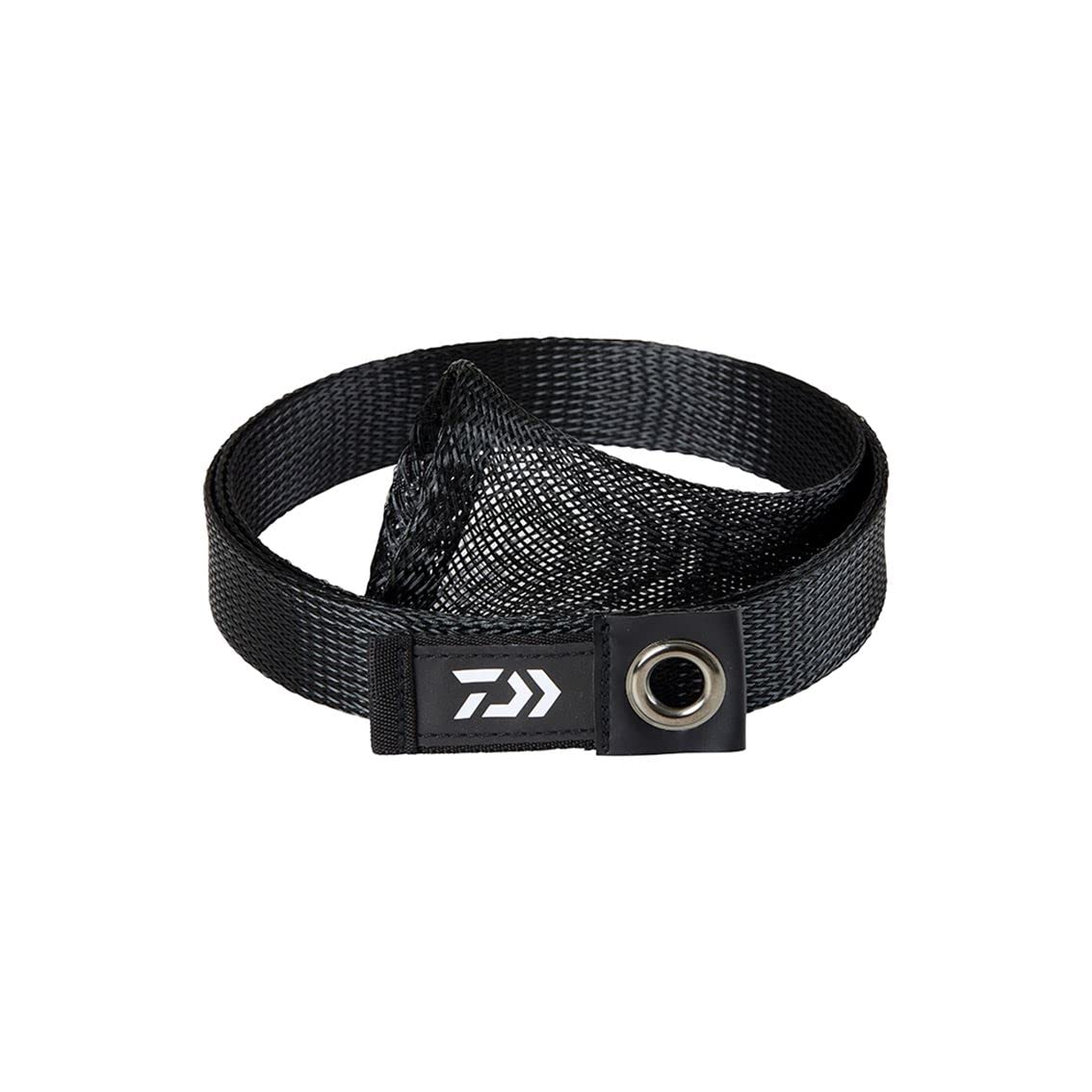 Daiwa rod cover mesh long 30-A black, front view, protects rods and prevents tangles