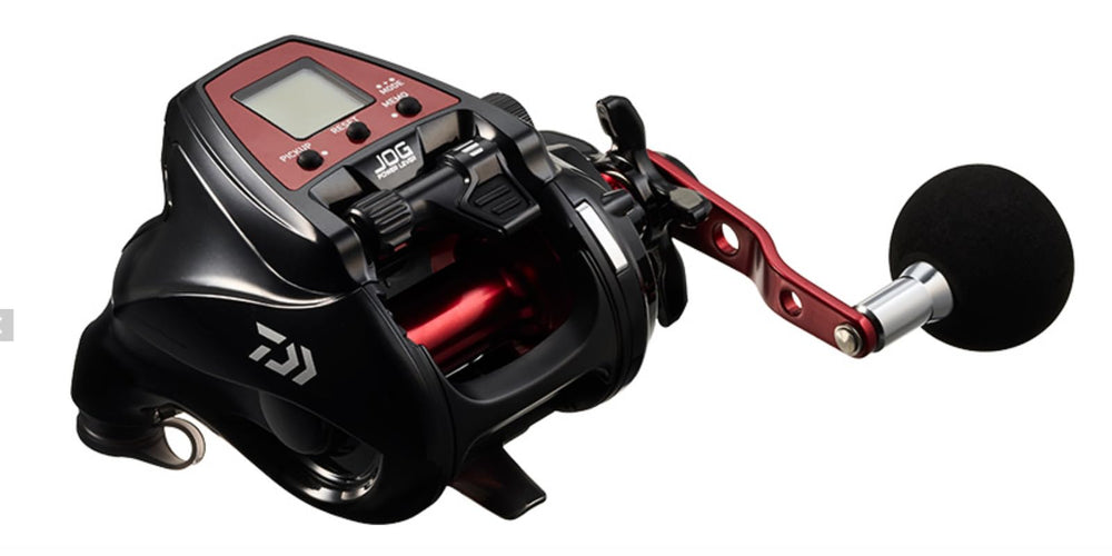 Daiwa S500JP Electric Reel 23 Leo Blitz 2023 model - angled with line wound