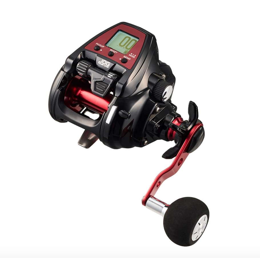 Daiwa S500JP Electric Reel side view showing controls and handle
