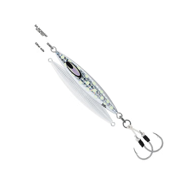 Daiwa SA-SK140G07 Glow Dot jig glows to attract large saltwater predators.