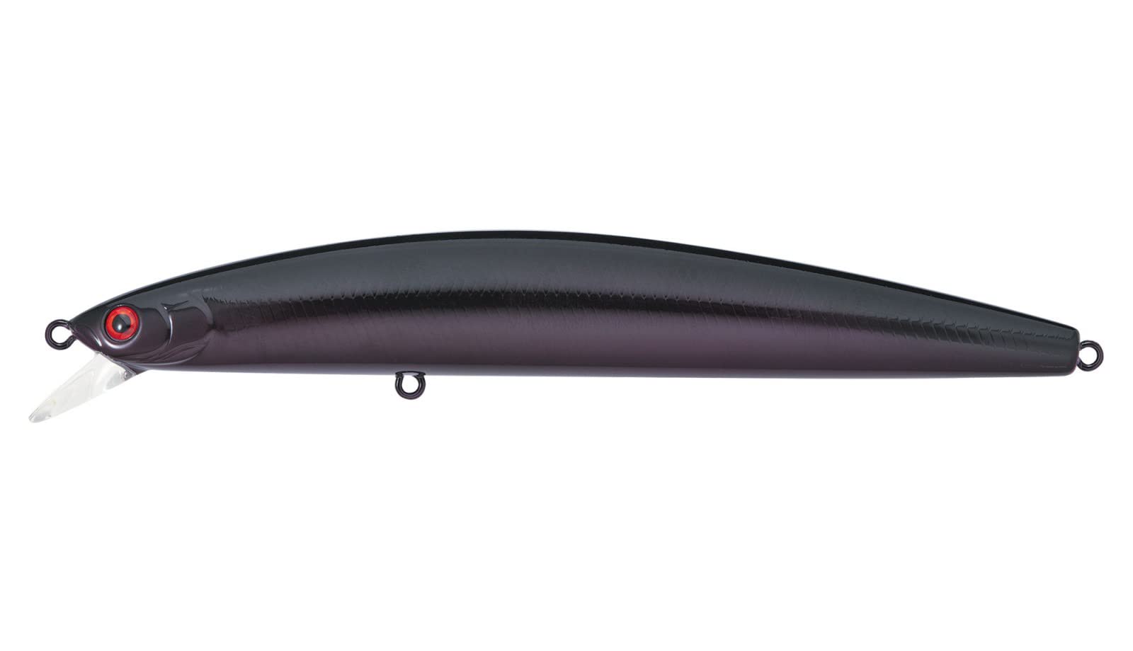Daiwa Salt Pro Minnow lure in black purple for fast, long casts and erratic predator attraction.
