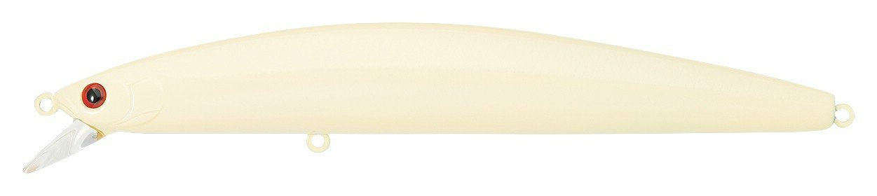 Daiwa Salt Pro Minnow Bone Floating Lure, front view, supports quick, accurate casts