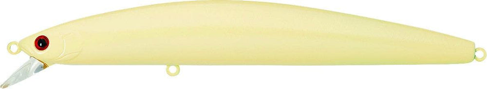 Daiwa Salt Pro Minnow Bullet Bone close-up, highlighting level sinking for controlled falls.