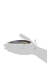 Daiwa Salt Pro Minnow purple back silver lure close up shows realistic scale detail