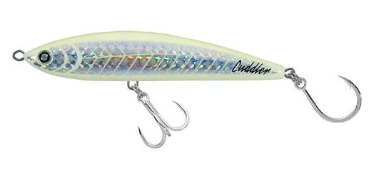 Daiwa Saltiga Cuddler 185F Pink Mack lure attracts game fish in saltwater settings