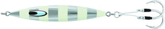 Daiwa Saltiga SK Jig Zebra Glow 9oz with 9/0 hooks – front view