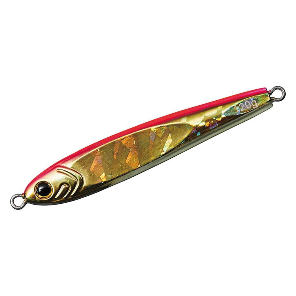DAIWA Saltiga TG Bait 2.8oz front view highlights high-visibility pink-gold lure for tuna