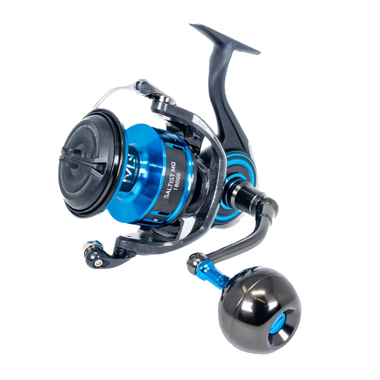 Daiwa SALTIST MQ18000 front view highlighting rugged saltwater construction.