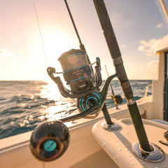 Daiwa Saltist MQ6000D-H drag system with steady stopping power.