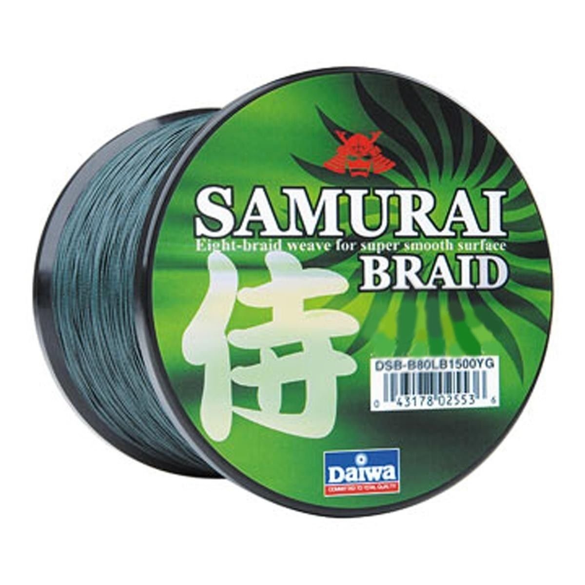 Daiwa Samurai green filler spool demonstrates a strong, smooth casting braid for versatile fishing setups