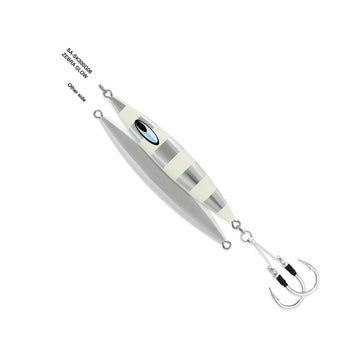 Daiwa SA-SK200G07 Glow Dot jig aboard a fishing boat