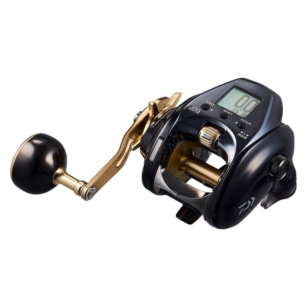 Daiwa Seaborg G400JL electric reel mounted on rod for serious jigging