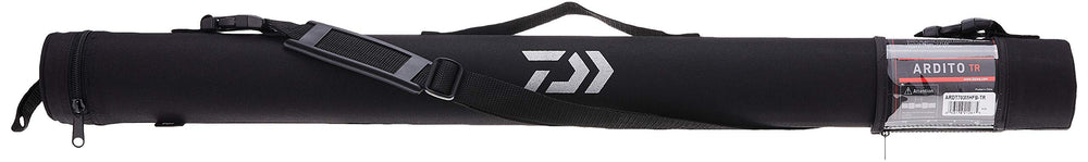 Daiwa semi-hard travel case protects Ardito rods during transport.