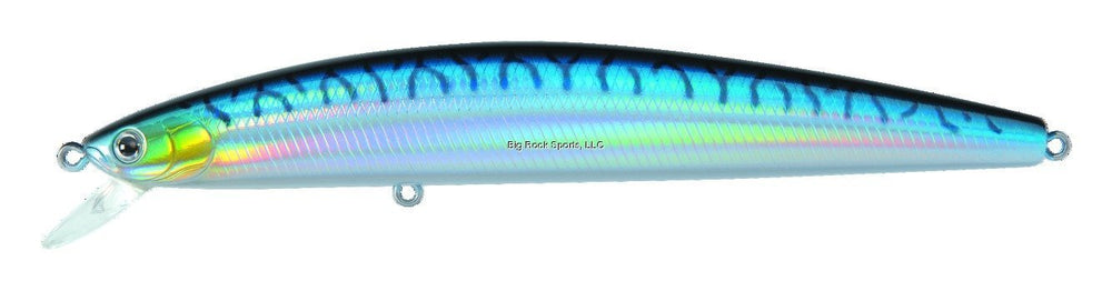 front view of Daiwa SP Minnow DSPM15F24 in blue mackerel pattern that boosts predator visibility