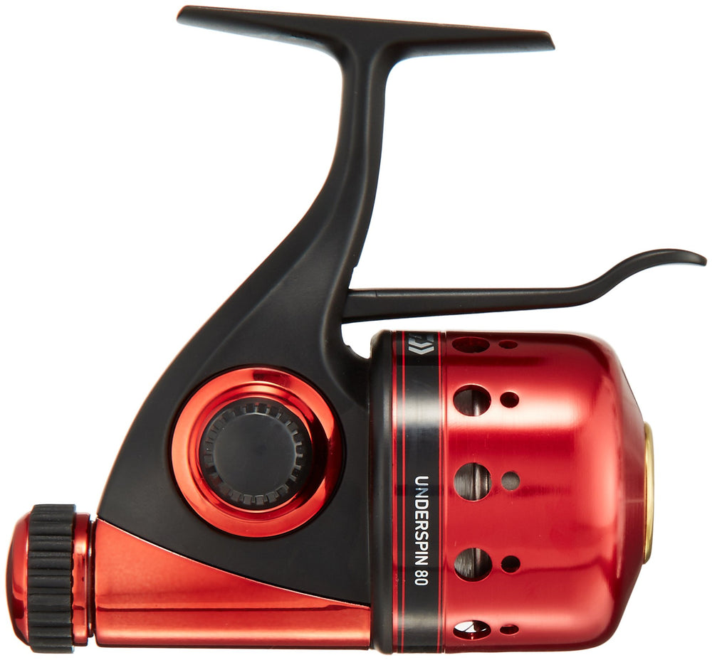 Daiwa Underspin 80 close-up of handle and drag