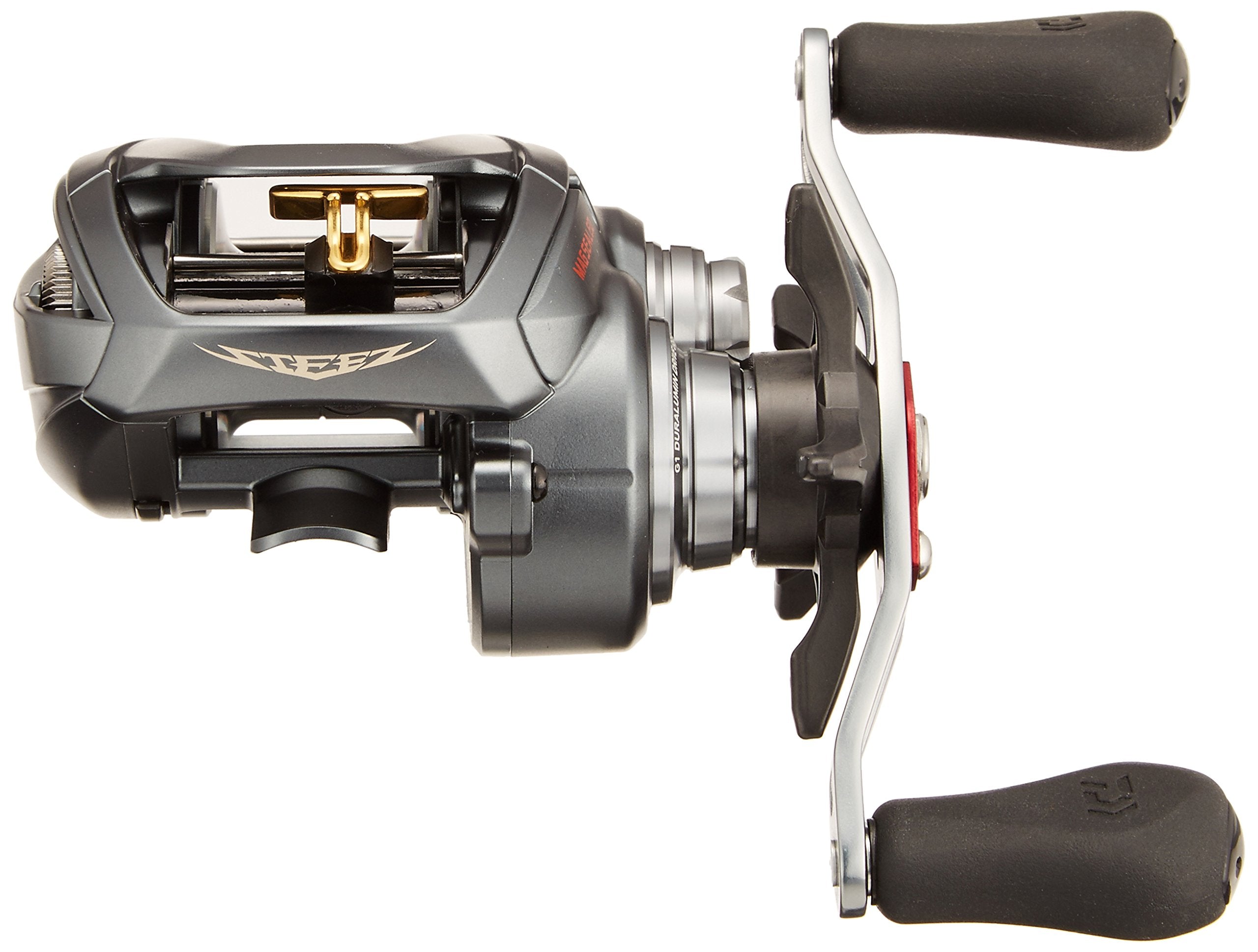 Daiwa Steez A TW 190 dial knob close-up for quick adjustments
