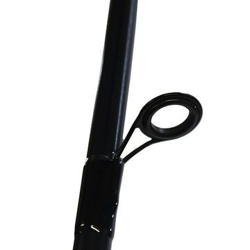 Daiwa Swd702Mhfs reel seat with stainless hooded design keeps reel secure.