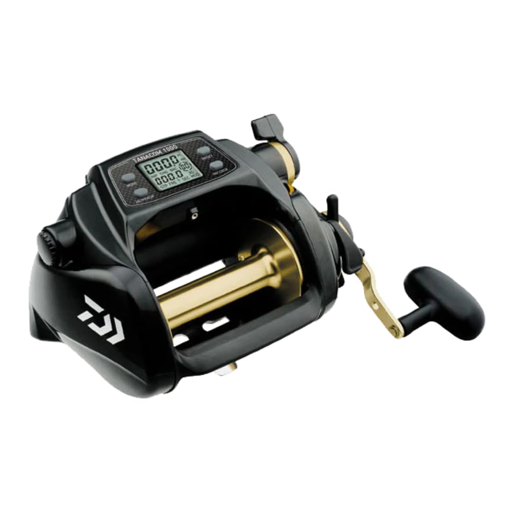 Daiwa Tanacom 1200 reel ready for kite fishing with controlled tension.