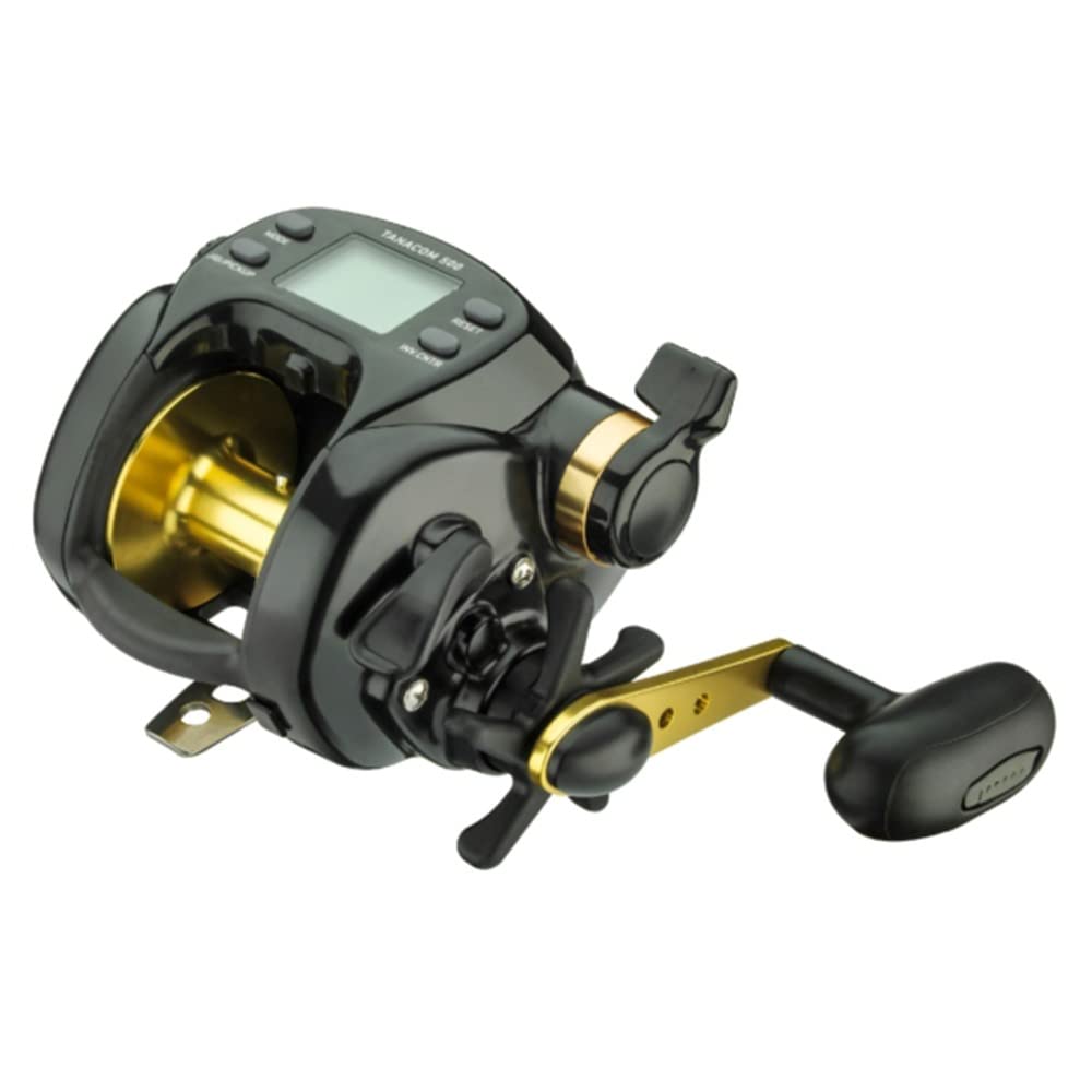 Daiwa TANACOM 750 E reel dial and controls, ideal for controlled lure retrieval on deep-water trips.