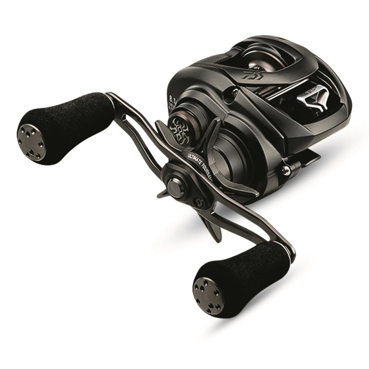 Daiwa Tatula Elite baitcasting reel front view with high-speed spool emphasis.
