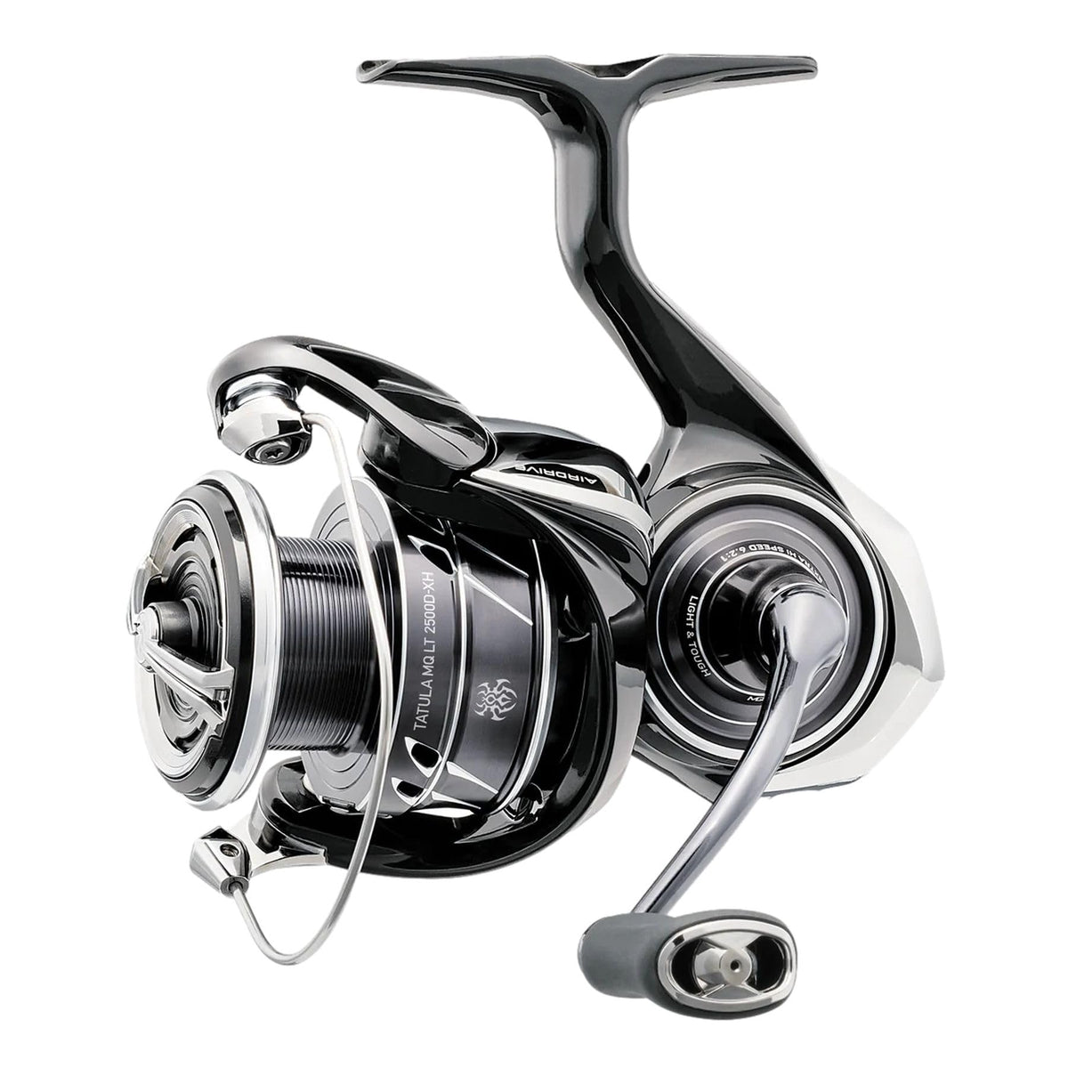 Daiwa Tatula MQ spin reel shows 8BB+1 bearings for smooth retrieves.