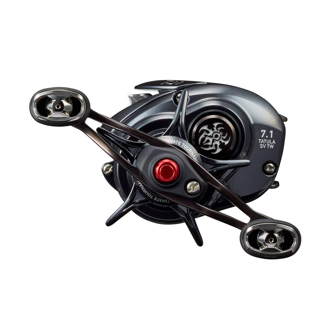 Daiwa Tatula SV TW 103SHL handle closeup reveals high grip I-type knob for comfortable winding.