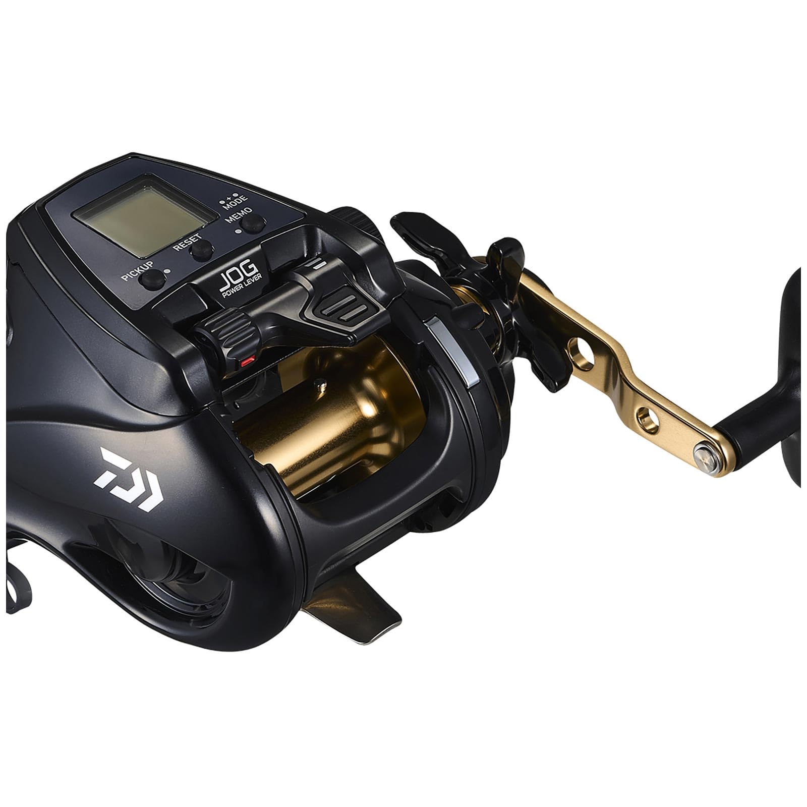 Daiwa TCS500J Tanacom reel side view, rugged frame supports heavy loads