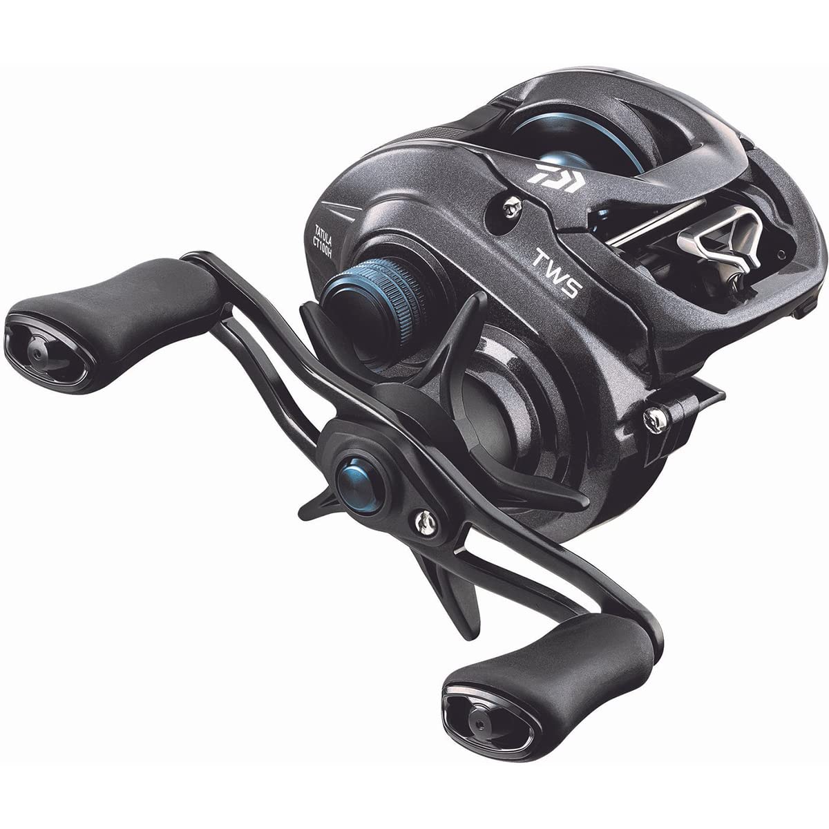 Daiwa TTUCT100H Tatula CT front view, durable multicolor reel design.