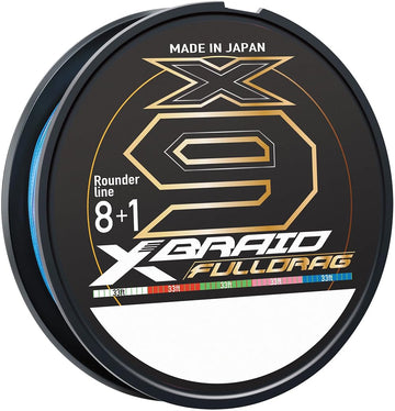 Daiwa XBRAID X9 FullDrag Braid 8lb 165y multi for smooth casting.