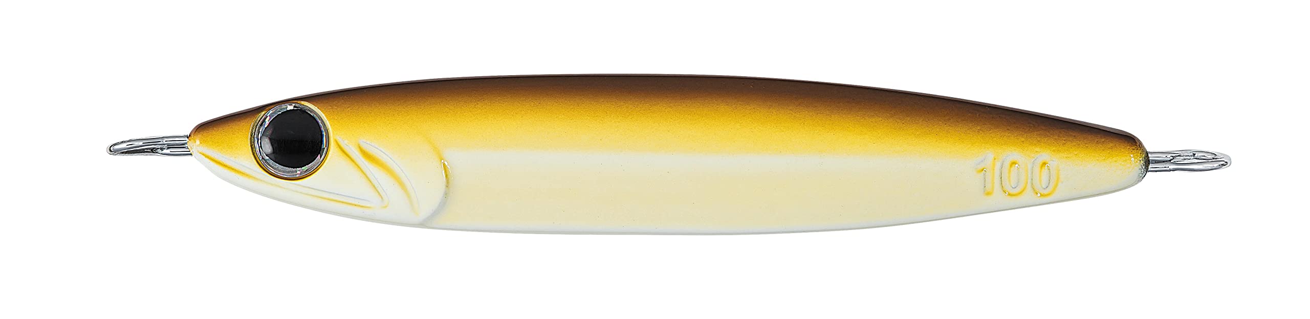 Daiwa ZAKANA 30G Scrambled Egg jig close-up shows patterned lure for versatile casting.