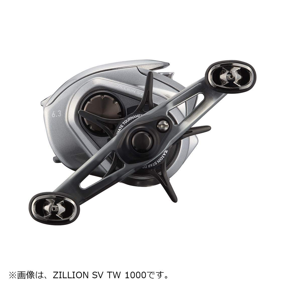 Daiwa Zillion SV TW 1000P wind assembly reveals efficient winding per handle rotation.