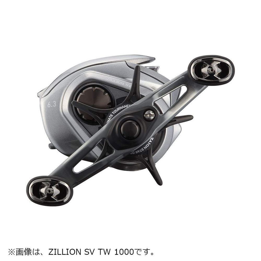 Daiwa Zillion SV TW 1000P wind assembly reveals efficient winding per handle rotation.