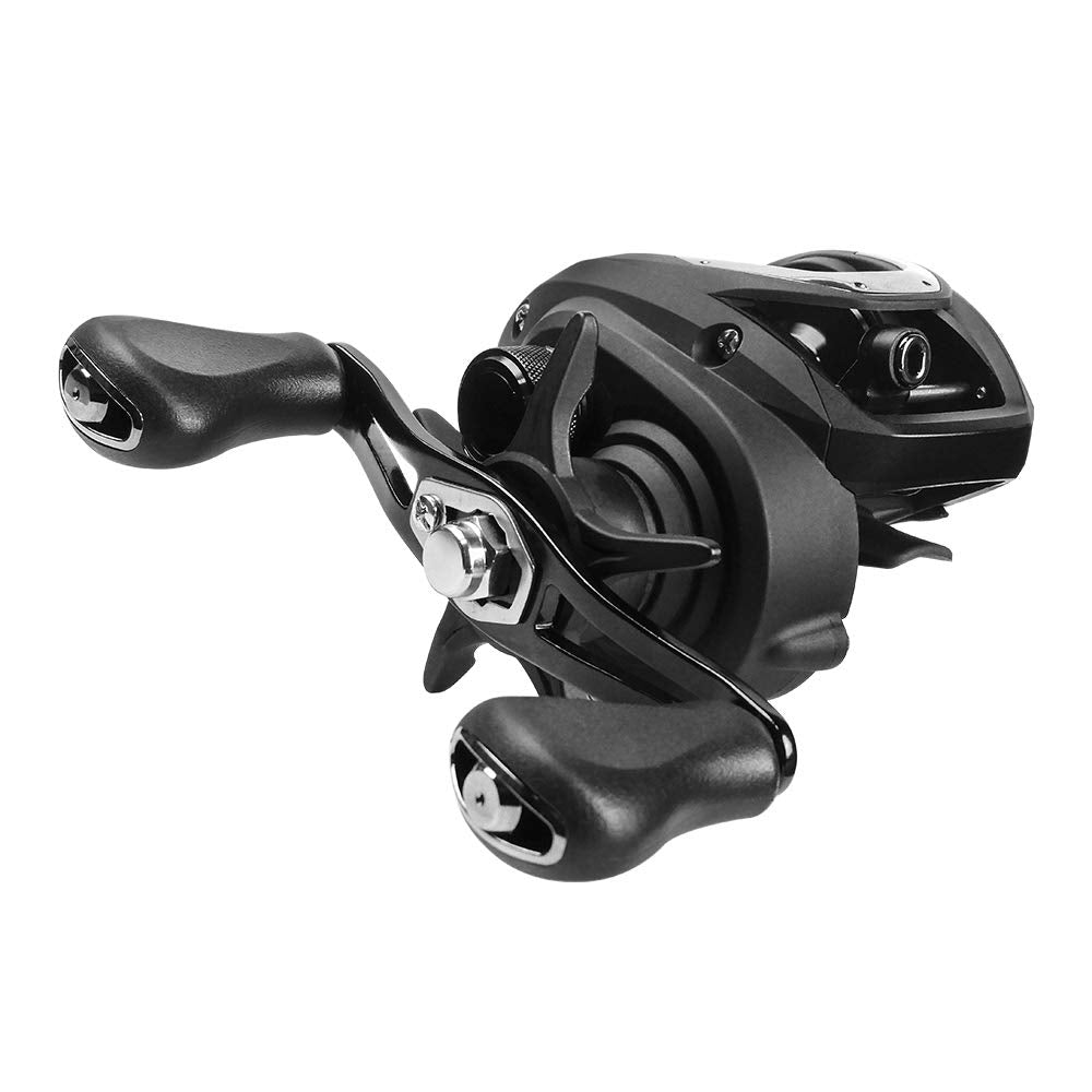 Daiwa CC80HSL casting reel left-side view in black