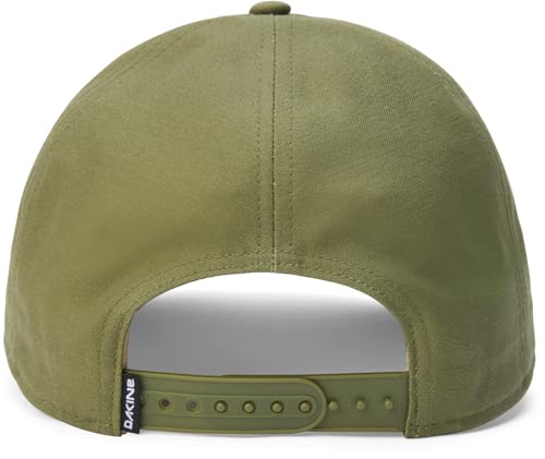 Dakine All Sports Patch Ballcap in dusky green, side view, adjustable snap back for secure fit.