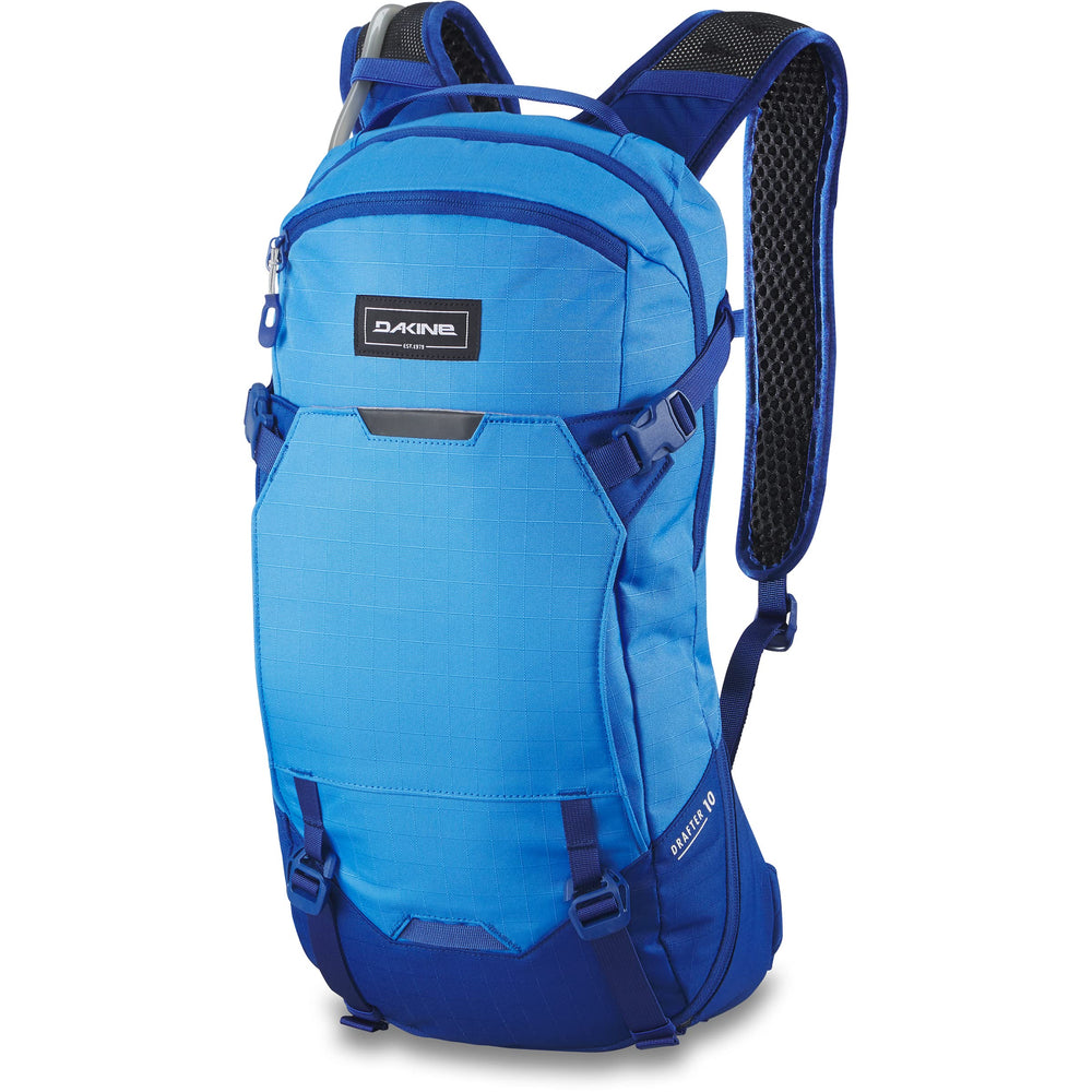 Dakine Drafter 10L hydration backpack—front view with quick stash pocket for sunglasses on long rides.