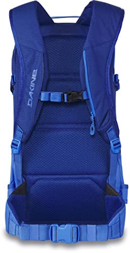 Dakine Heli Pro 24L Deep Blue gear carry demonstrating tool-ready storage for backcountry rides