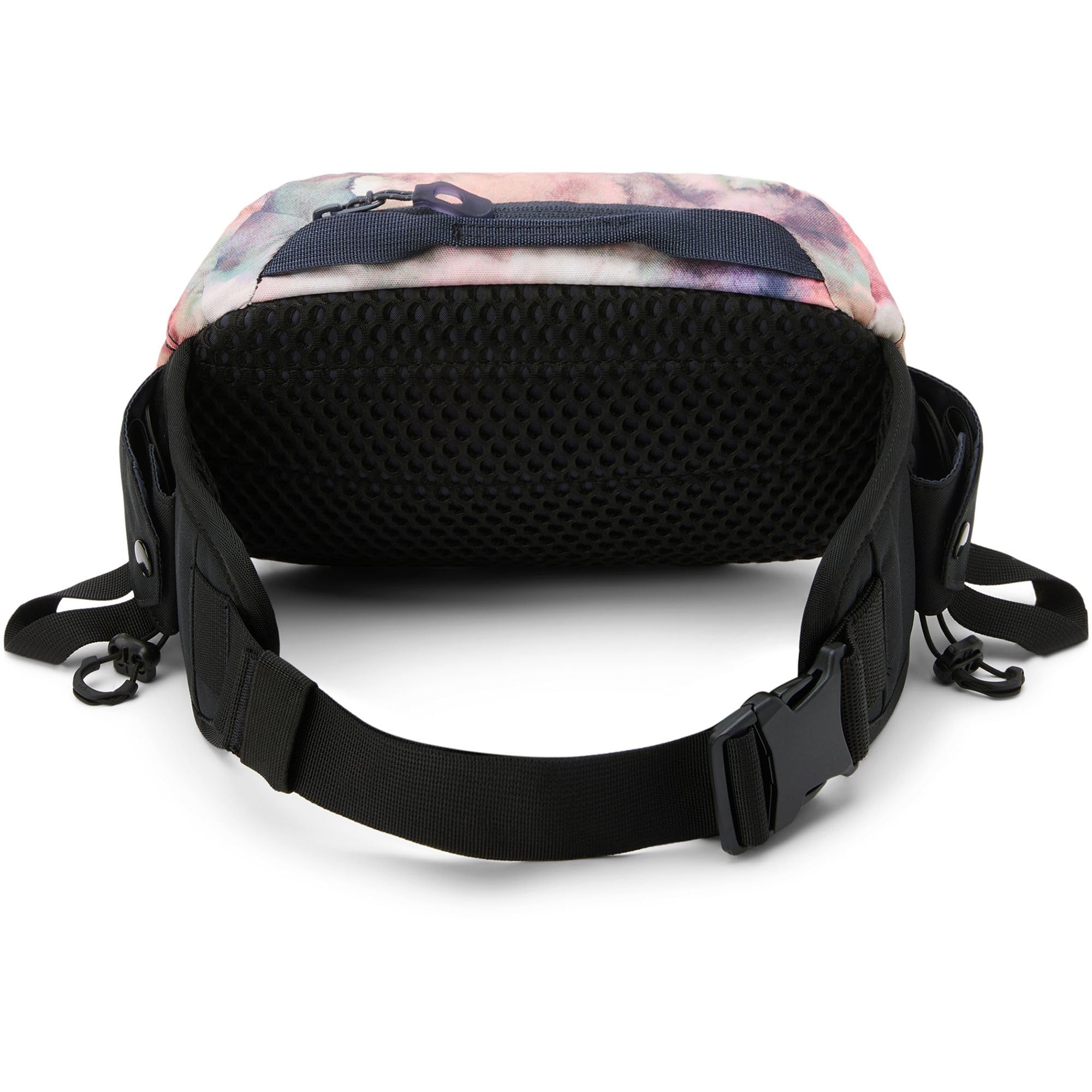 Dakine Hot Laps Hip Pack 2L side pockets in use for easy hydration on the go.