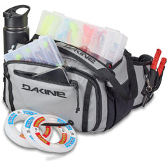 Dakine Mission Fish 12L waist pack featuring external spool holder for re-tying