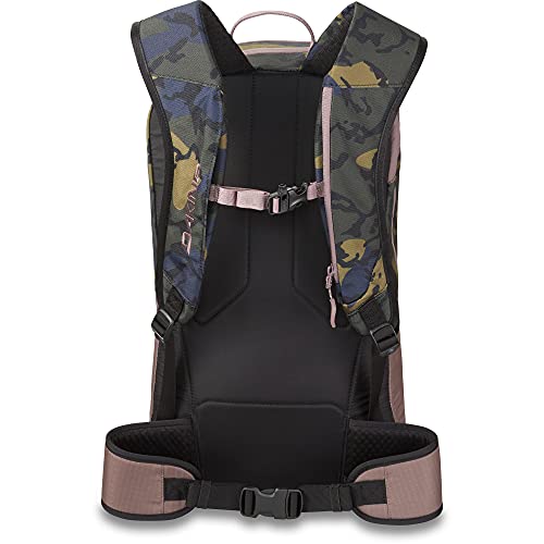 Dakine Mission Pro 18L hydration sleeve on the shoulder strap for on‑the‑go hydration
