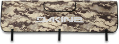 Dakine Pickup Pad Ashcroft Camo Large on tailgate secures up to seven bikes.